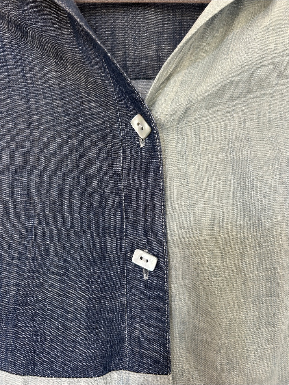 John Mark Patchwork Blue Denim Tunic Top - Picture 4 of 7